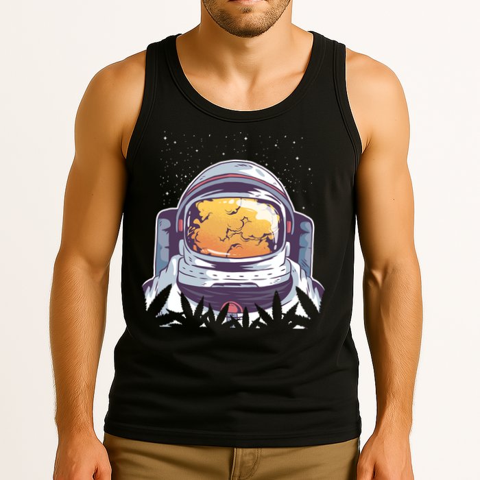 Weed Astronaut Tank Top