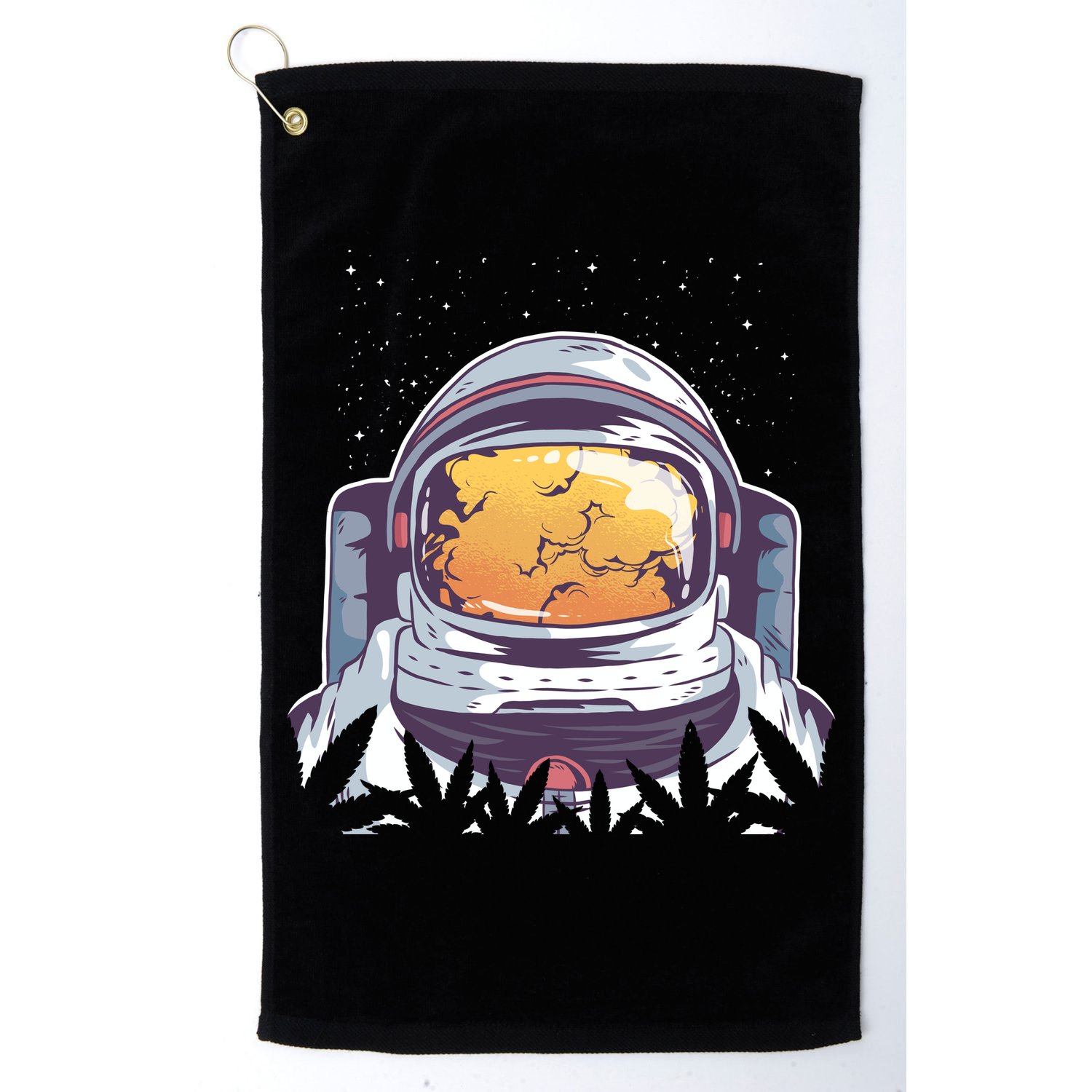 Weed Astronaut Golf Towel