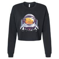 Weed Astronaut Cropped Pullover Crew