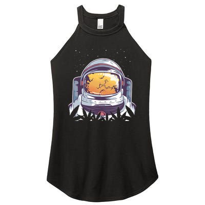 Weed Astronaut Women's Perfect Tri Rocker Tank