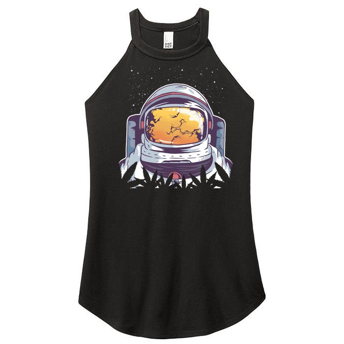 Weed Astronaut Women's Perfect Tri Rocker Tank