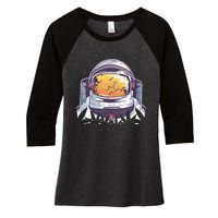 Weed Astronaut Women's Tri-Blend 3/4-Sleeve Raglan Shirt