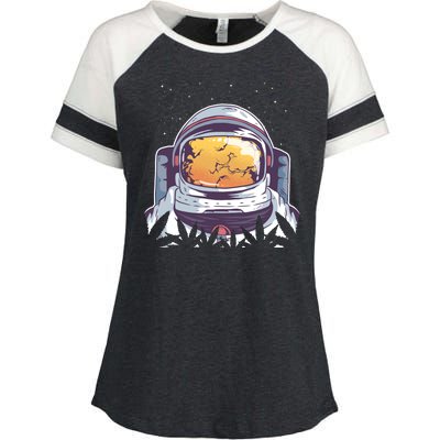 Weed Astronaut Enza Ladies Jersey Colorblock Tee