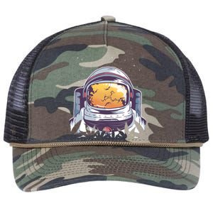 Weed Astronaut Retro Rope Trucker Hat Cap