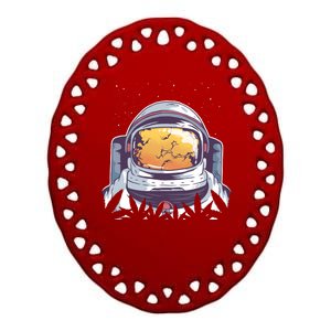 Weed Astronaut Ceramic Oval Ornament