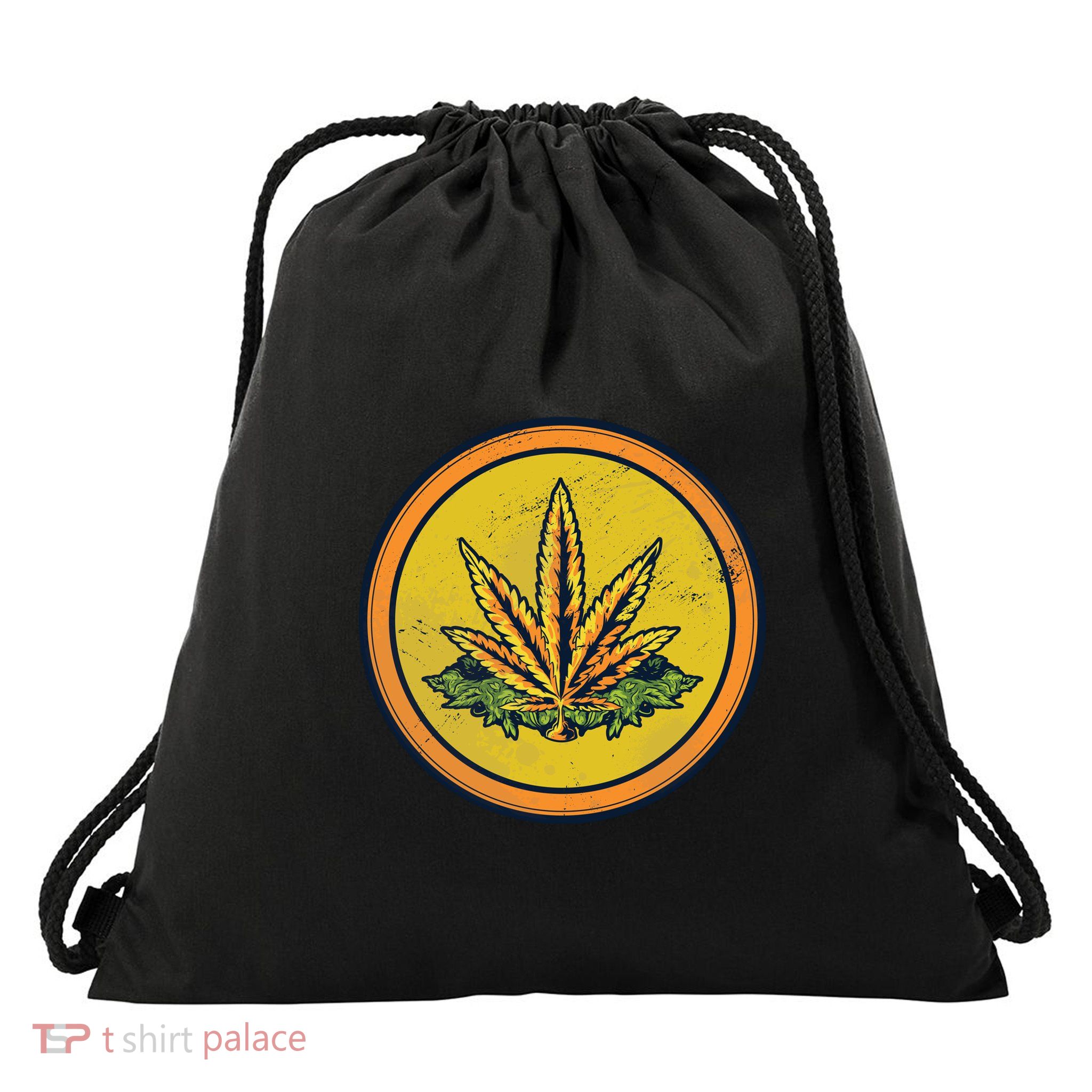 Weed Coin Drawstring Bag