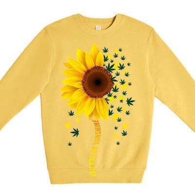 Weed Flower You Are My Sunshine Premium Crewneck Sweatshirt