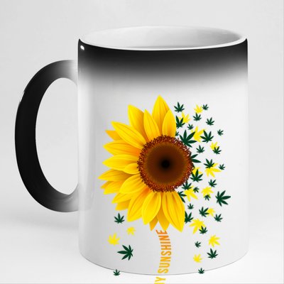 Weed Flower You Are My Sunshine 11oz Black Color Changing Mug