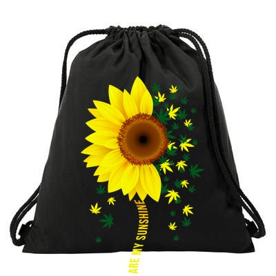 Weed Flower You Are My Sunshine Drawstring Bag