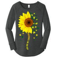 Weed Flower You Are My Sunshine Women's Perfect Tri Tunic Long Sleeve Shirt