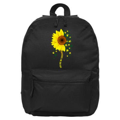 Weed Flower You Are My Sunshine 16 in Basic Backpack