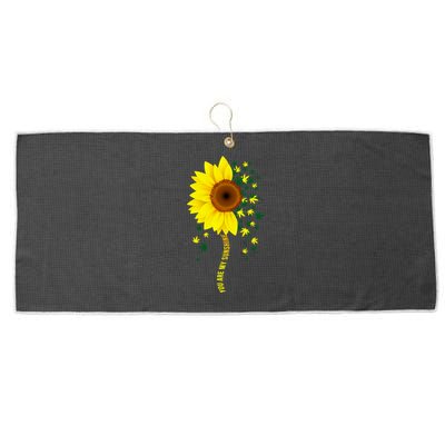 Weed Flower You Are My Sunshine Large Microfiber Waffle Golf Towel