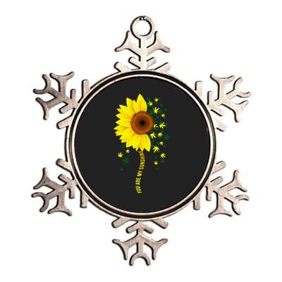 Weed Flower You Are My Sunshine Metallic Star Ornament