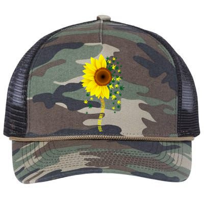 Weed Flower You Are My Sunshine Retro Rope Trucker Hat Cap