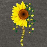 Weed Flower You Are My Sunshine Cotton Canvas Backpack