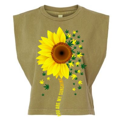 Weed Flower You Are My Sunshine Garment-Dyed Women's Muscle Tee