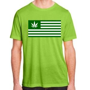 Weed Green America Flag Adult ChromaSoft Performance T-Shirt