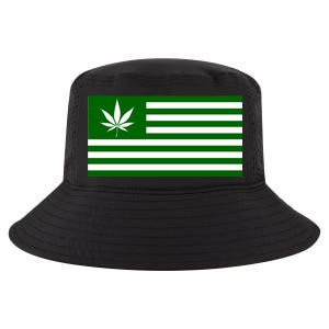 Weed Green America Flag Cool Comfort Performance Bucket Hat