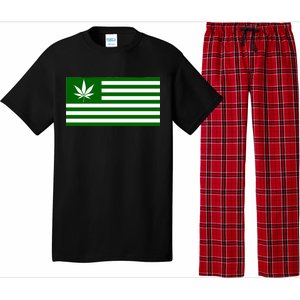 Weed Green America Flag Pajama Set