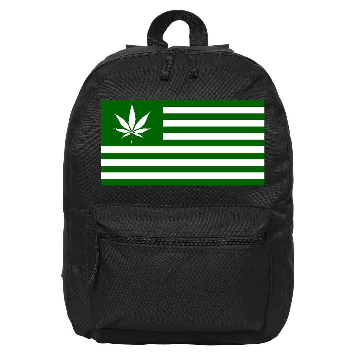 Weed Green America Flag 16 in Basic Backpack