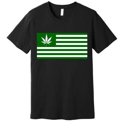 Weed Green America Flag Premium T-Shirt