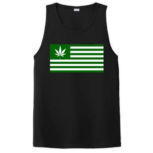 Weed Green America Flag PosiCharge Competitor Tank