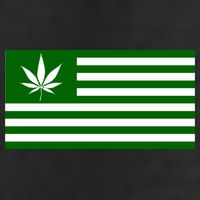 Weed Green America Flag Trucker Hat