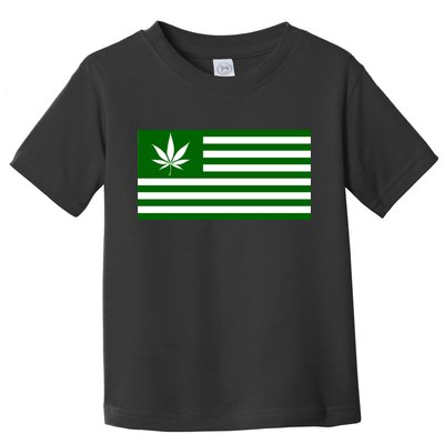 Weed Green America Flag Toddler T-Shirt