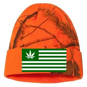 Weed Green America Flag Kati Licensed 12" Camo Beanie