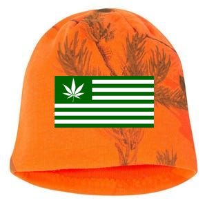 Weed Green America Flag Kati - Camo Knit Beanie