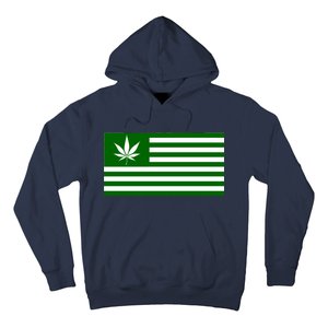 Weed Green America Flag Hoodie