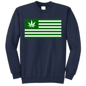 Weed Green America Flag Sweatshirt