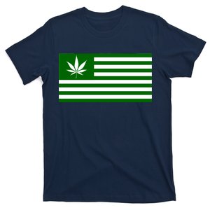 Weed Green America Flag T-Shirt