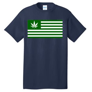 Weed Green America Flag Tall T-Shirt