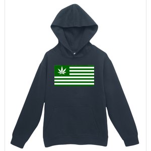 Weed Green America Flag Urban Pullover Hoodie