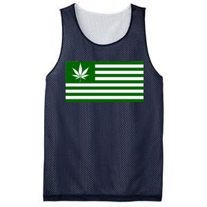 Weed Green America Flag Mesh Reversible Basketball Jersey Tank