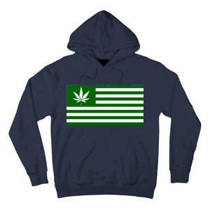 Weed Green America Flag Tall Hoodie