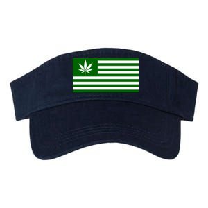 Weed Green America Flag Valucap Bio-Washed Visor