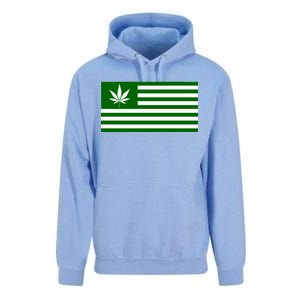 Weed Green America Flag Unisex Surf Hoodie