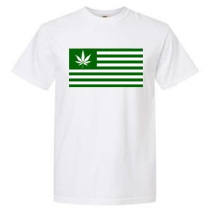 Weed Green America Flag Garment-Dyed Heavyweight T-Shirt