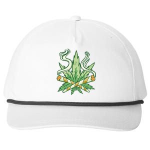 Weed Joint Cross Snapback Five-Panel Rope Hat