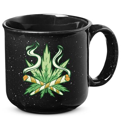 Weed Joint Cross 15oz Campfire Ceramic Mug