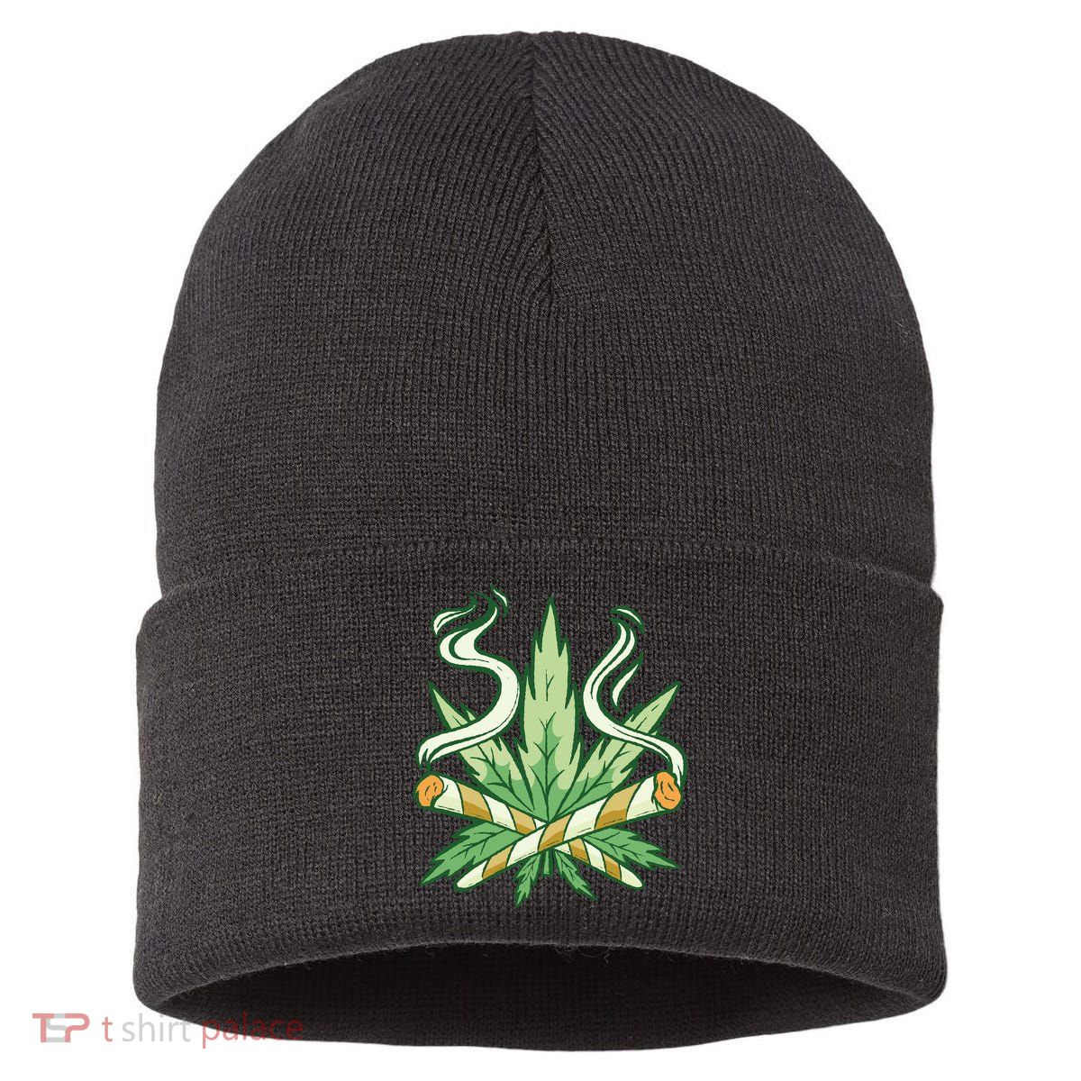 Weed Joint Cross Sustainable Knit Beanie