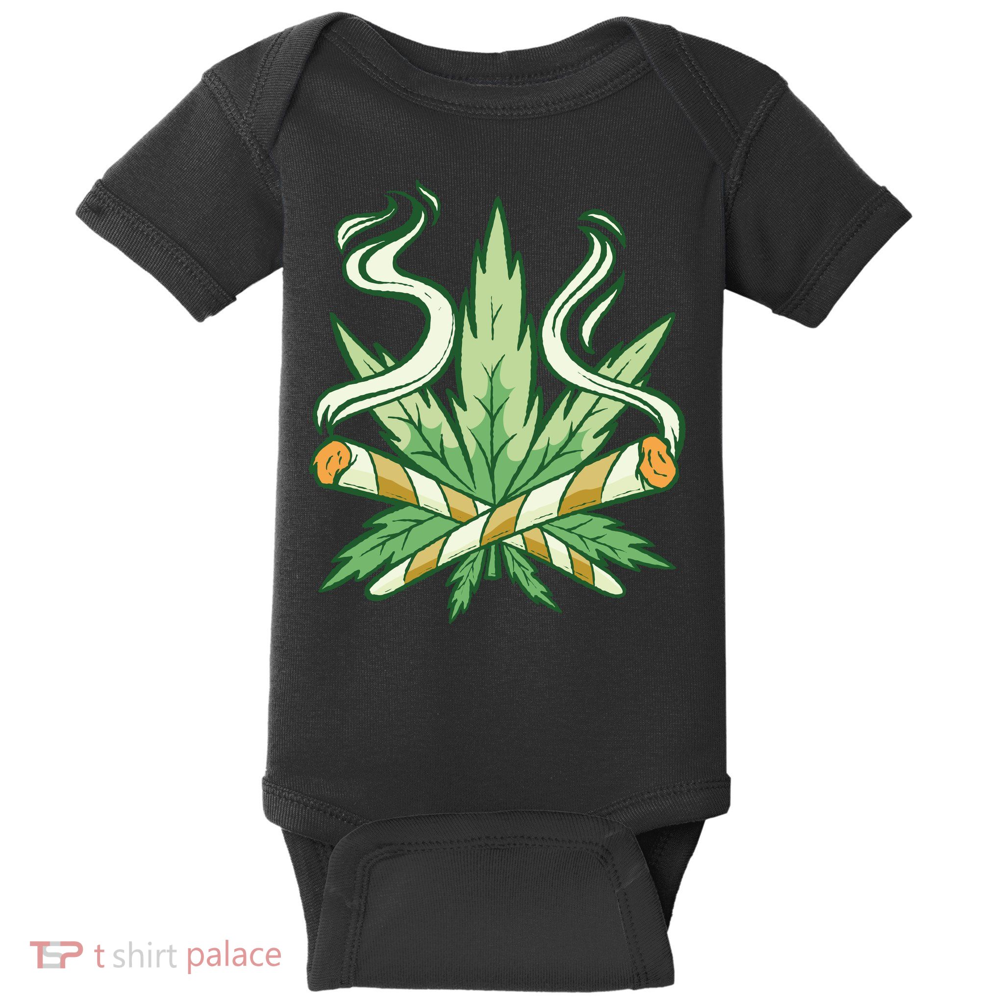 Weed Joint Cross Baby Bodysuit