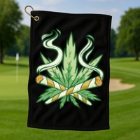 Weed Joint Cross Golf Towel