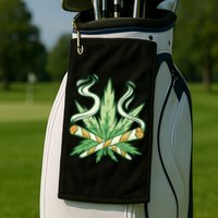 Weed Joint Cross Golf Towel