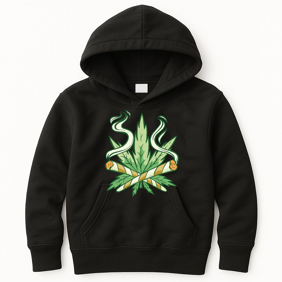 Weed Joint Cross Kids Hoodie