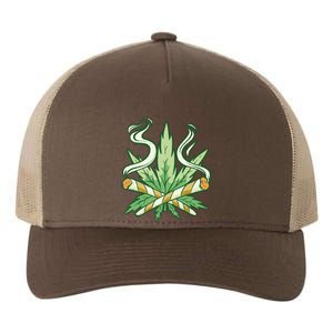 Weed Joint Cross Yupoong Adult 5-Panel Trucker Hat