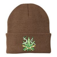 Weed Joint Cross Knit Cap Winter Beanie