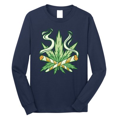 Weed Joint Cross Long Sleeve Shirt